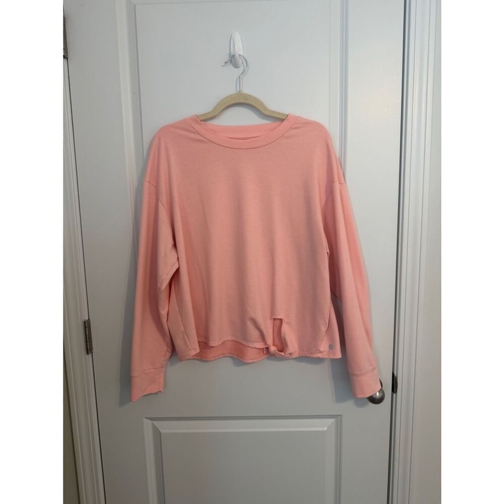 Avia Light Pink Cropped Crewneck Sweatshirt